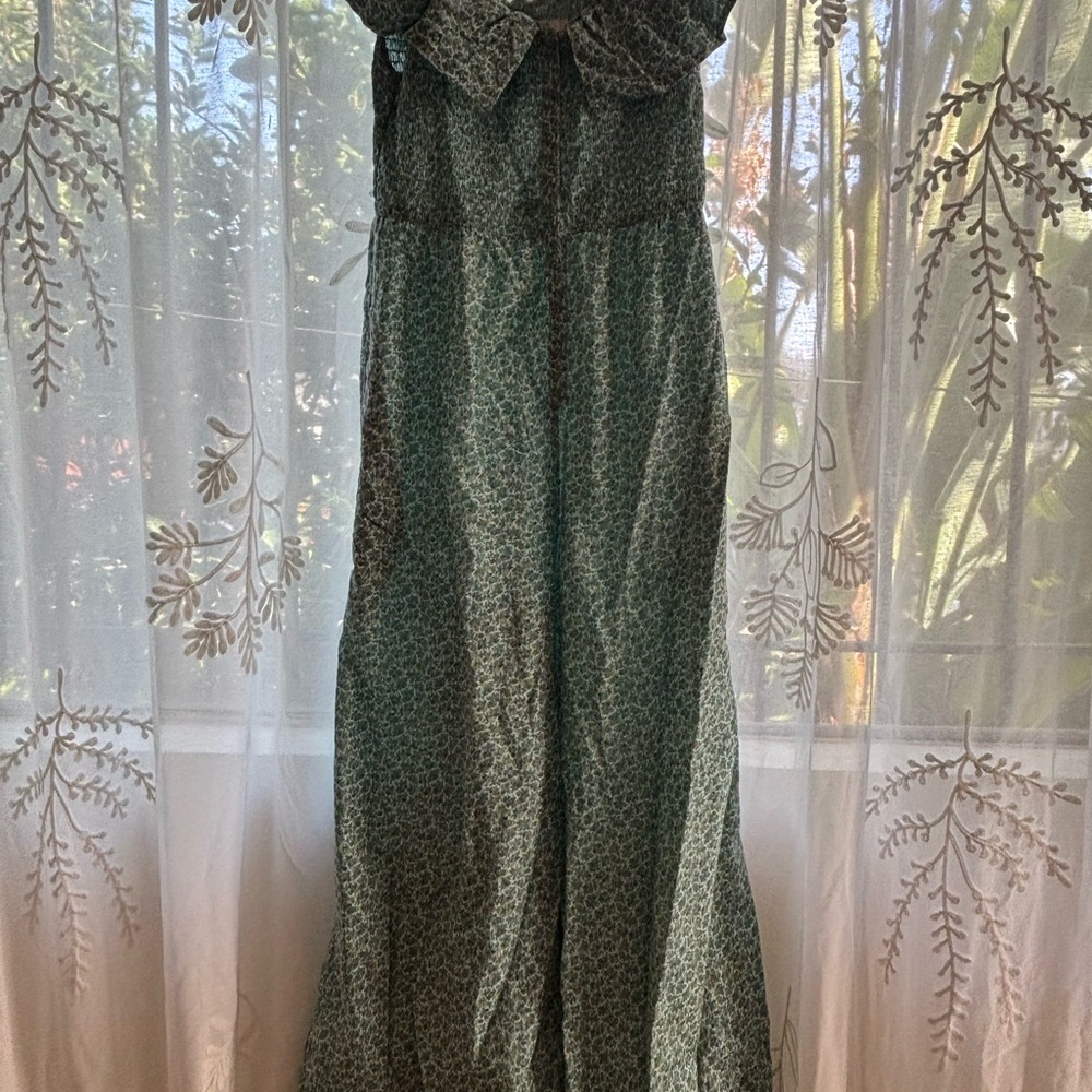 Christy Dawn Teal Patterned Jumpsuit